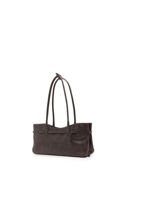MARGE SHERWOOD Black Grandma Used Leather Shoulder Bag