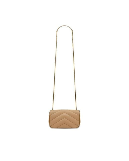 Saint Laurent White Small Loulou Crossbody Bag