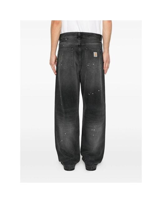 Carhartt Gray Landon Paint-Splatter Jeans for men