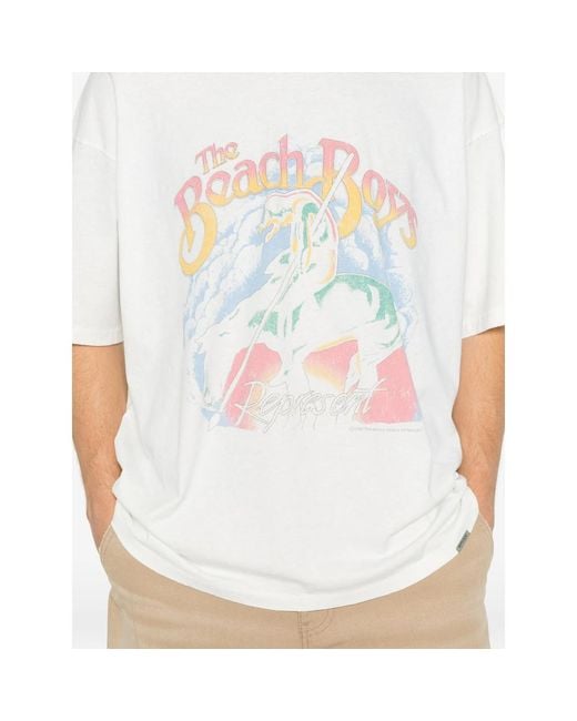 Represent White Graphic-Print T-Shirt for men
