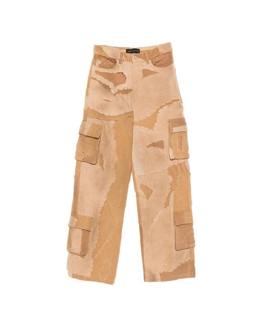 Who Decides War Natural Patchwork Buttoned Jeans for men