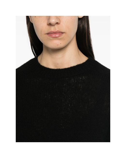 Lisa Yang Black Solene Crew-Neck Long-Sleeve Sweater