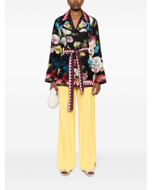 Dolce & Gabbana Multicolor Floral Print Blouse