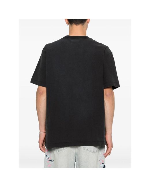 Purple Brand Black Cube Textured T-Shirt for men