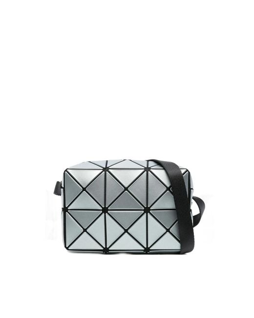 Issey Miyake Gray Cuboid Metallic Crossbody Bag