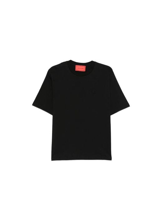 Vision Of Super Black Crew-Neck Embossed T-Shirt for men