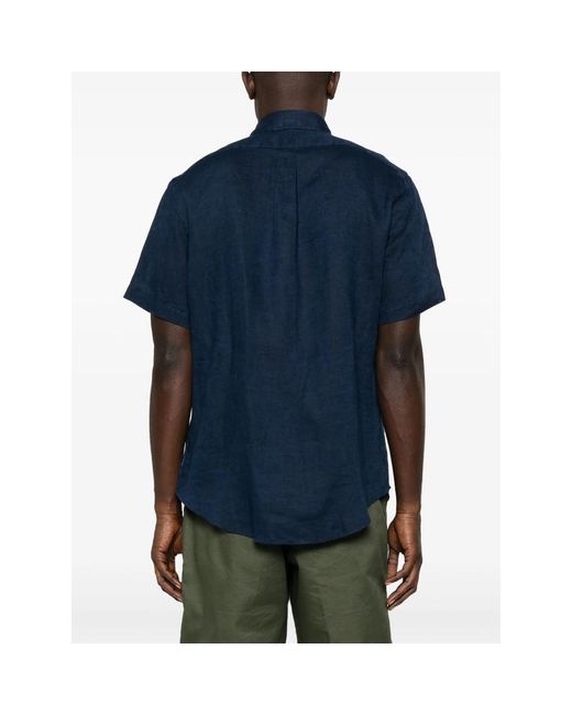 Ralph Lauren Blue Shirt Linen for men