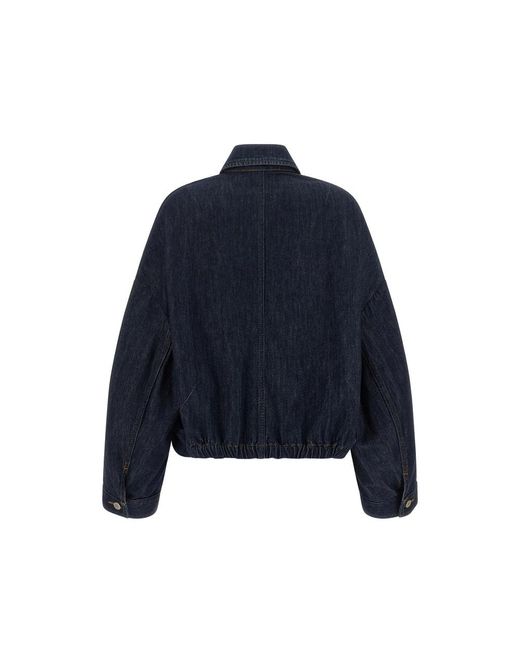 Dries Van Noten Blue Vesto Balloon-Hem Denim Jacket