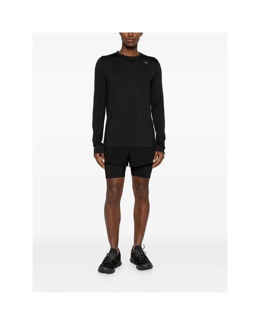 Adidas X Entire Studios Black X Entire Studios Logo-Print Long-Sleeve T-Shirt for men