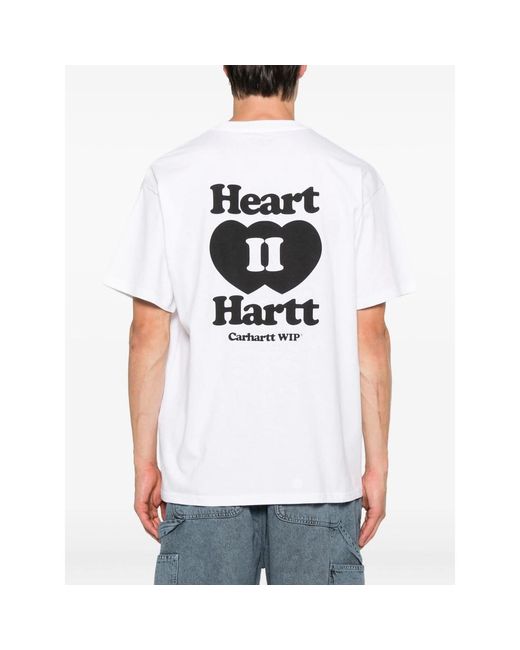 Carhartt White S/S Heart Ii Hartt Cotton T-Shirt for men