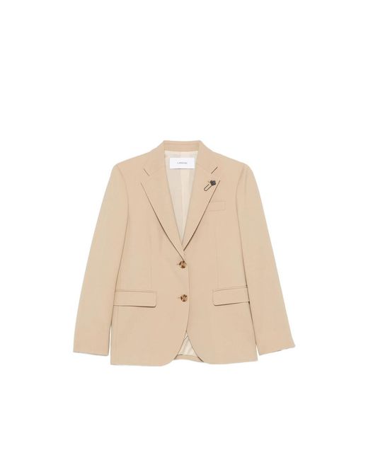 Lardini Natural Rocco Flower-Detail Blazer