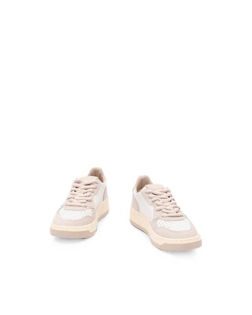 Autry Pink Medalist Low Sneakers