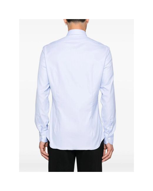 Mazzarelli Blue Long-Sleeved Shirt for men
