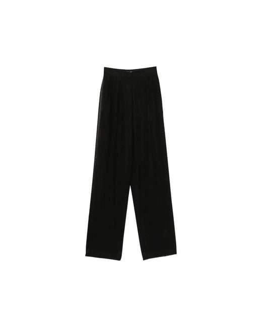 Tom Ford Black Satin-Trimmed Pleated Trousers