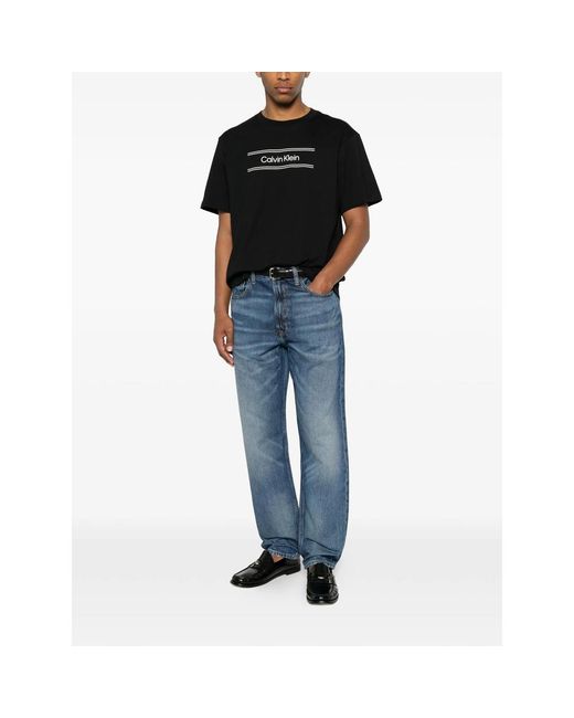 Calvin Klein Black Logo-Print T-Shirt for men