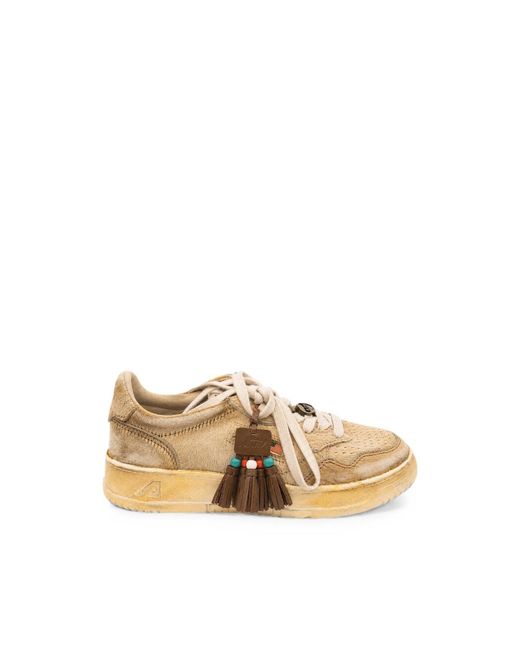 Autry Natural Beaded Tassel Sneakers