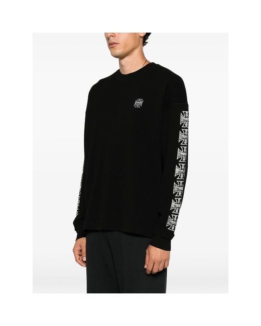 Vetements Black Waffle-Knit Graphic-Print T-Shirt for men