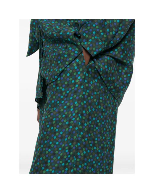 Gianluca Capannolo Green Claudia Polka-Dot Trousers