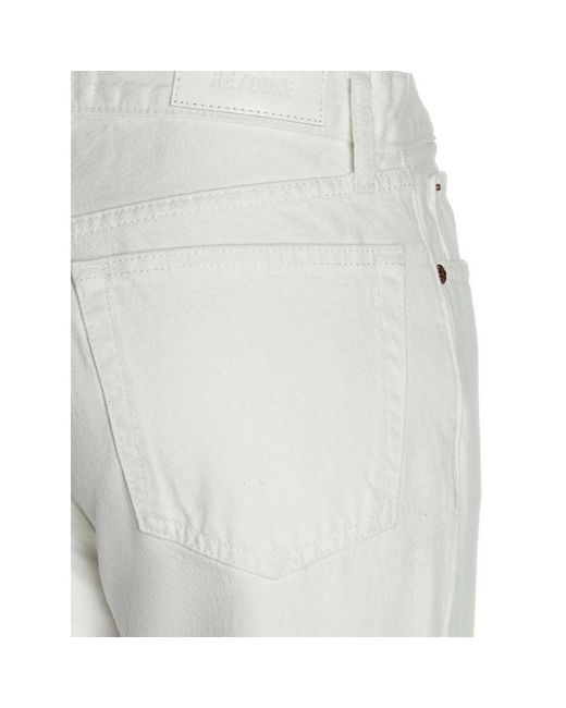 Re/done White Stove Pipe Jeans