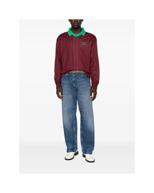 Drole de Monsieur Red Slogan Polo Shirt for men