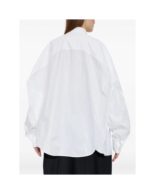 Dries Van Noten White Casia Appliqué-Detail Shirt