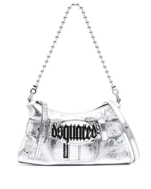 DSquared² White Gothic Leather Clutch Bag