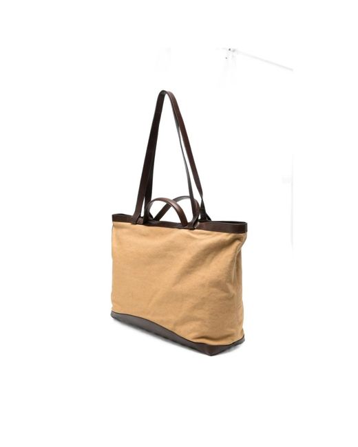 Dries Van Noten Natural Leather-Trimmed Tote Bag for men