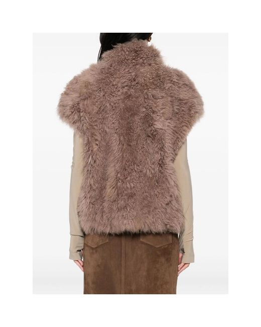Simonetta Ravizza Brown Sleeveless Jacket