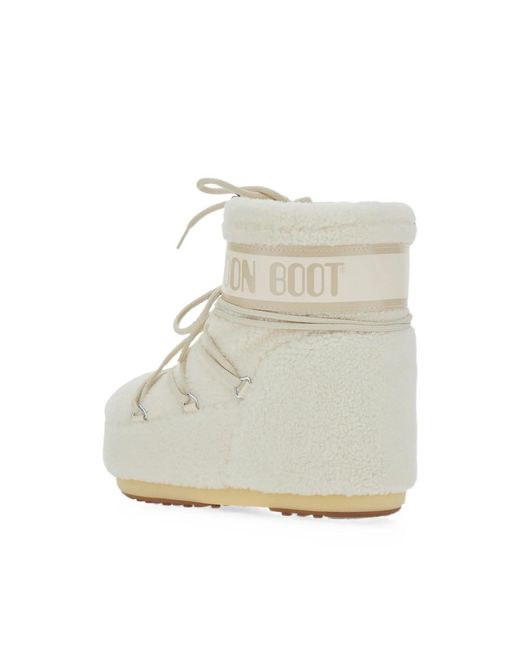 Moon Boot Natural Icon Low Shearling-Effect Boots