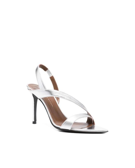 Giuseppe Zanotti White Crossover Strap Slingback Shoes