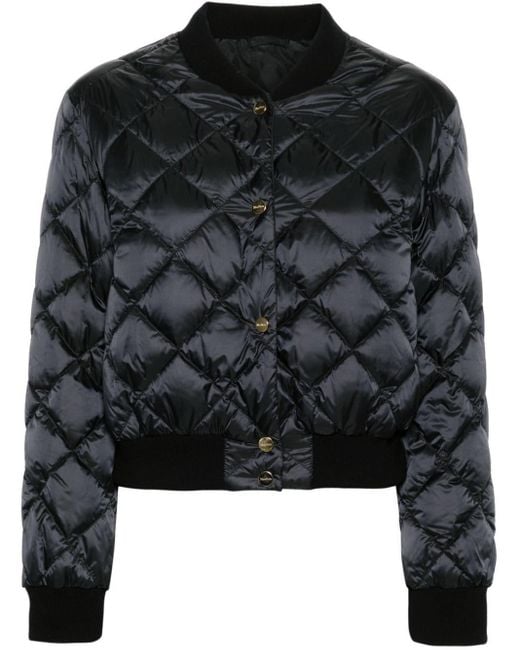 Max Mara The Cube Black Diamond-Quilted Padded Jacket