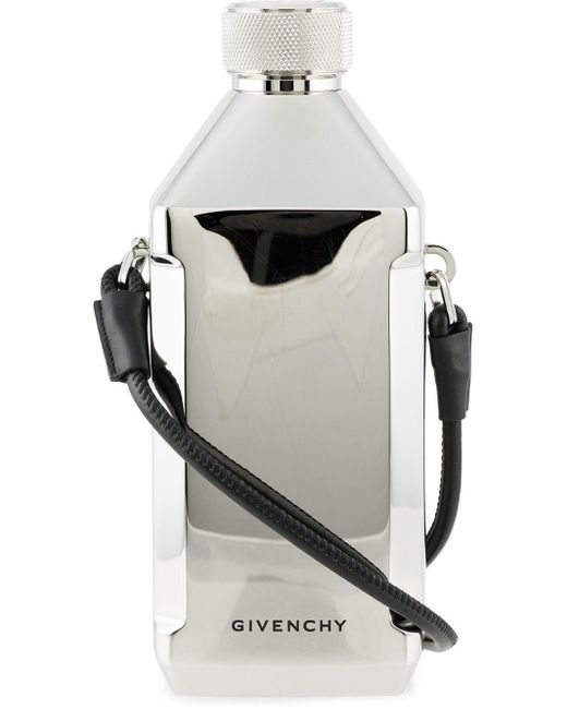 Givenchy Gray Metal Logo Print Bottle for men