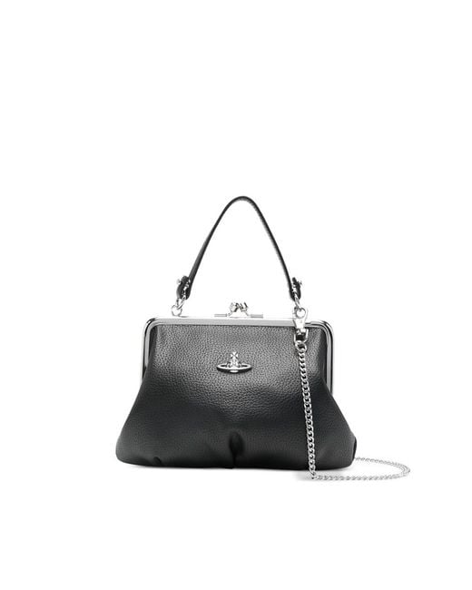 Vivienne Westwood Gray Granny Frame Clutch Bag