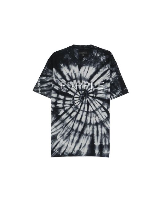 Purple Brand Black Tie Dye T-Shirt for men