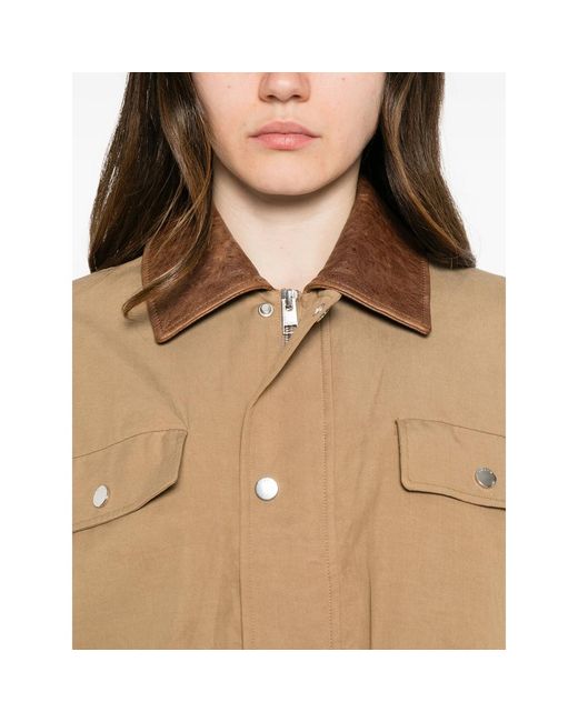 FRAME Natural Bomber Jacket Camel Leather