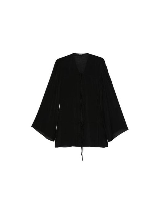 Bondi Born Black Tie-Detail Cover-Up