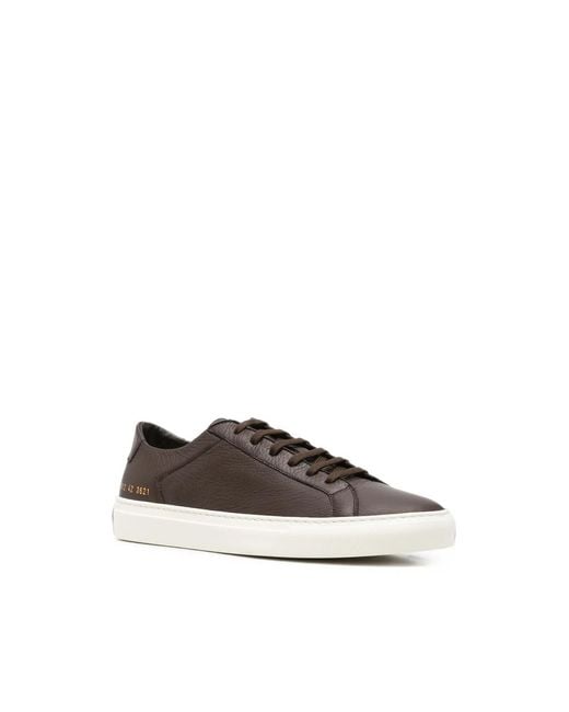 Common Projects Brown Leather Lace-Up Sneakers for men