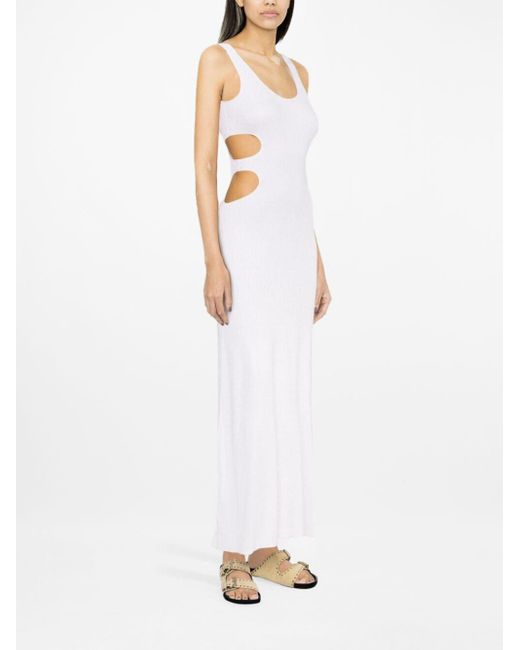 Chloé White Cut-out Sleeveless Maxi Dress