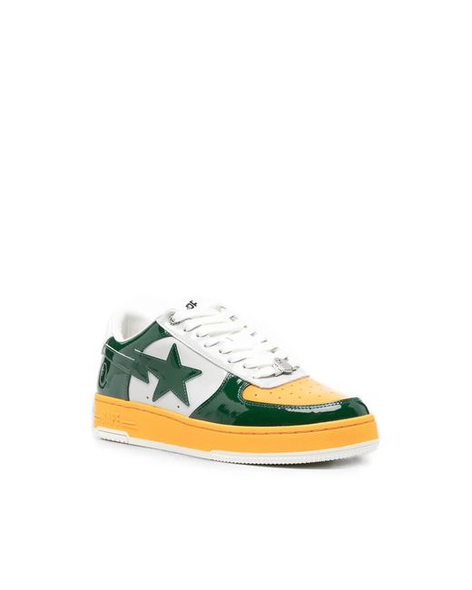 A Bathing Ape Yellow Bape Sta Sneakers for men