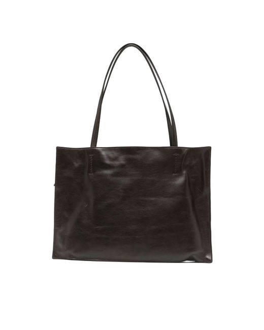 Maeden Black Yumi Leather Tote Bag