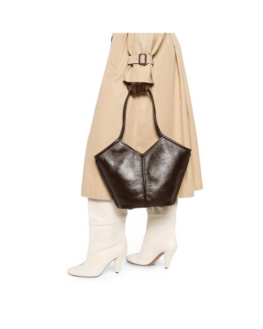Hereu Black Calella Leather Tote Bag