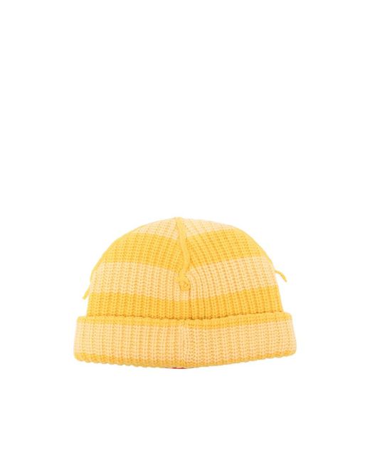 Charles Jeffrey Yellow Chunky Ears Logo-Patch Beanie Hat for men