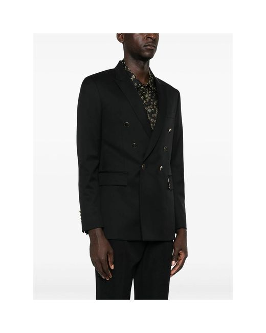 Eraldo Black Double-Breasted Blazer for men