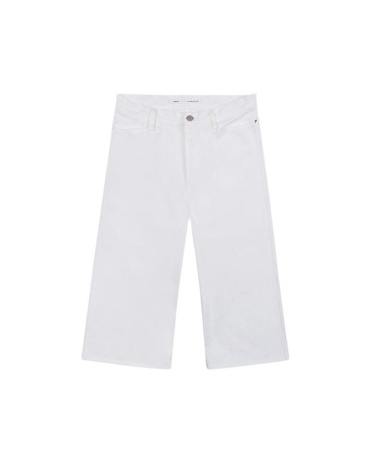 Agolde White Skater Shorts
