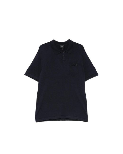 A.P.C. Blue Polo Shirts for men