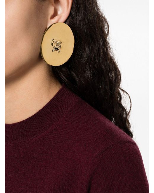 Patou Natural Large Face Clip-on Earrings