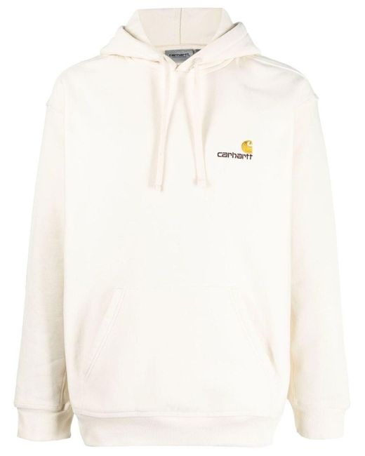 Carhartt WIP Natural Embroidered-logo Cotton Hoodie for men