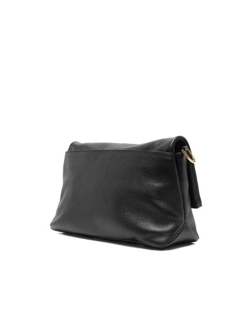 Zadig & Voltaire Black Rocky Grained-Leather Shoulder Bag