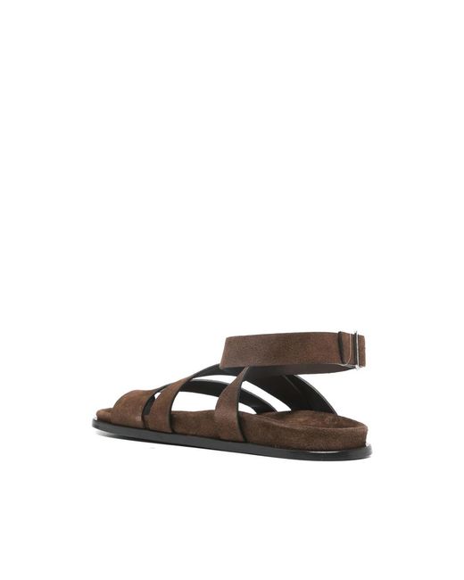 Alohas Brown Tide Buckle-Strap Sandals