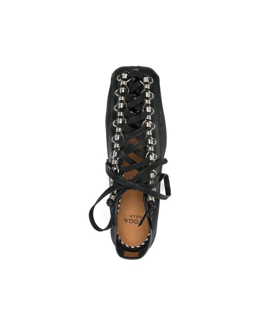 Toga Black Mesh Flat Pumps